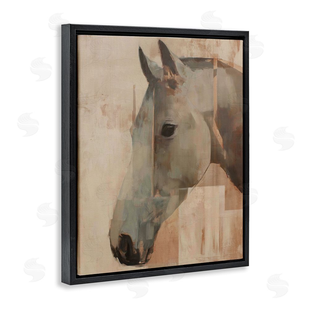 Svetlana Aleynikova Pure Horsepower Portrait Black Floating Frame Canvas Wall Art Print