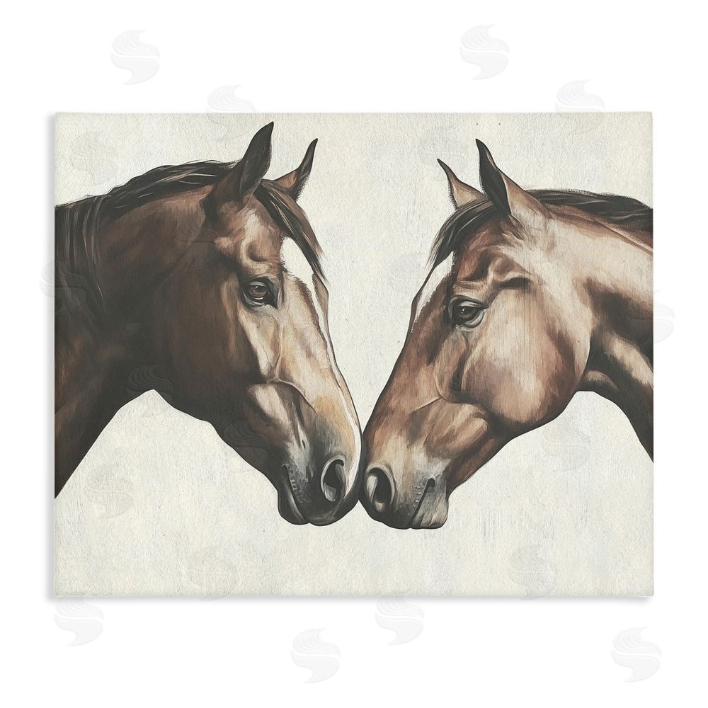Svetlana Aleynikova Equine Companions Pair Stretched Canvas Wall Art Print