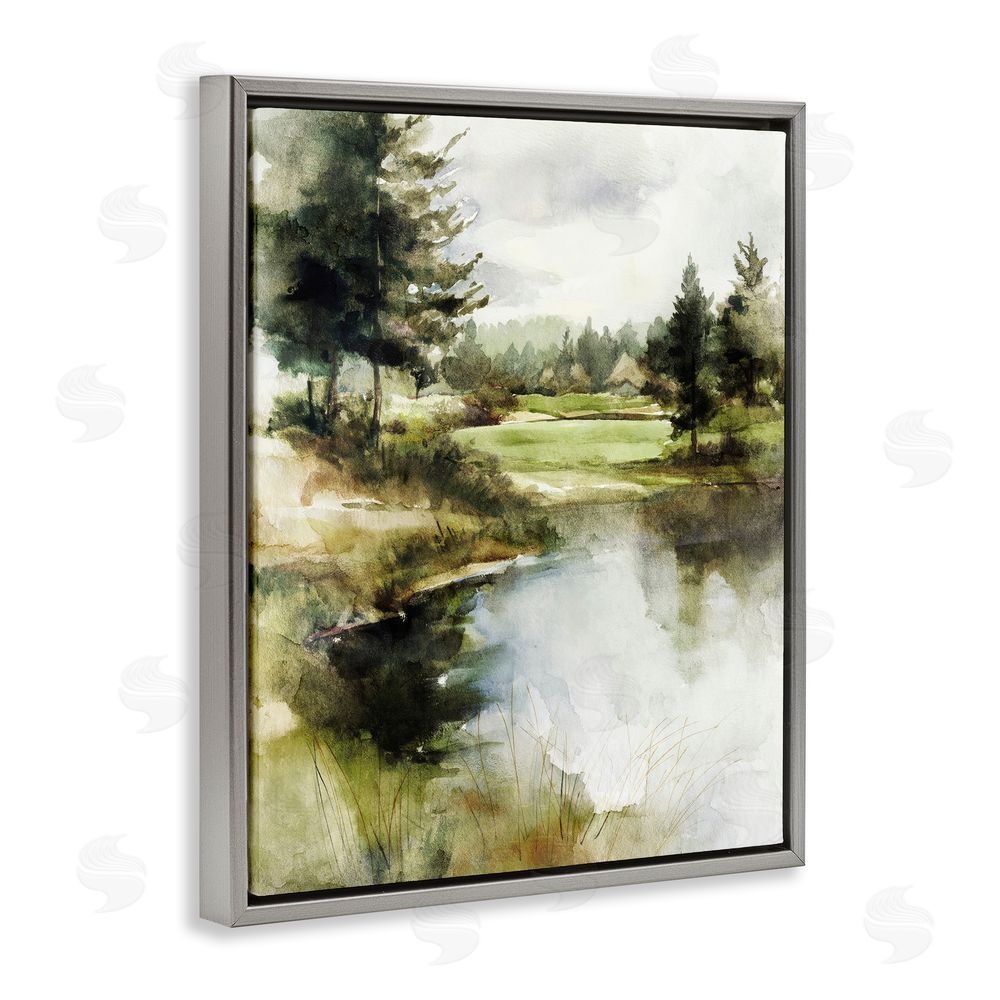 Svetlana Aleynikova The Secret Grove Gray Floating Frame Canvas Wall Art Print