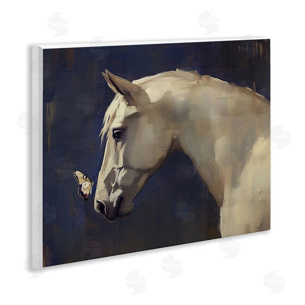 Svetlana Aleynikova Peaceful Meeting Horse & Butterfly Wall Plaque Art Print