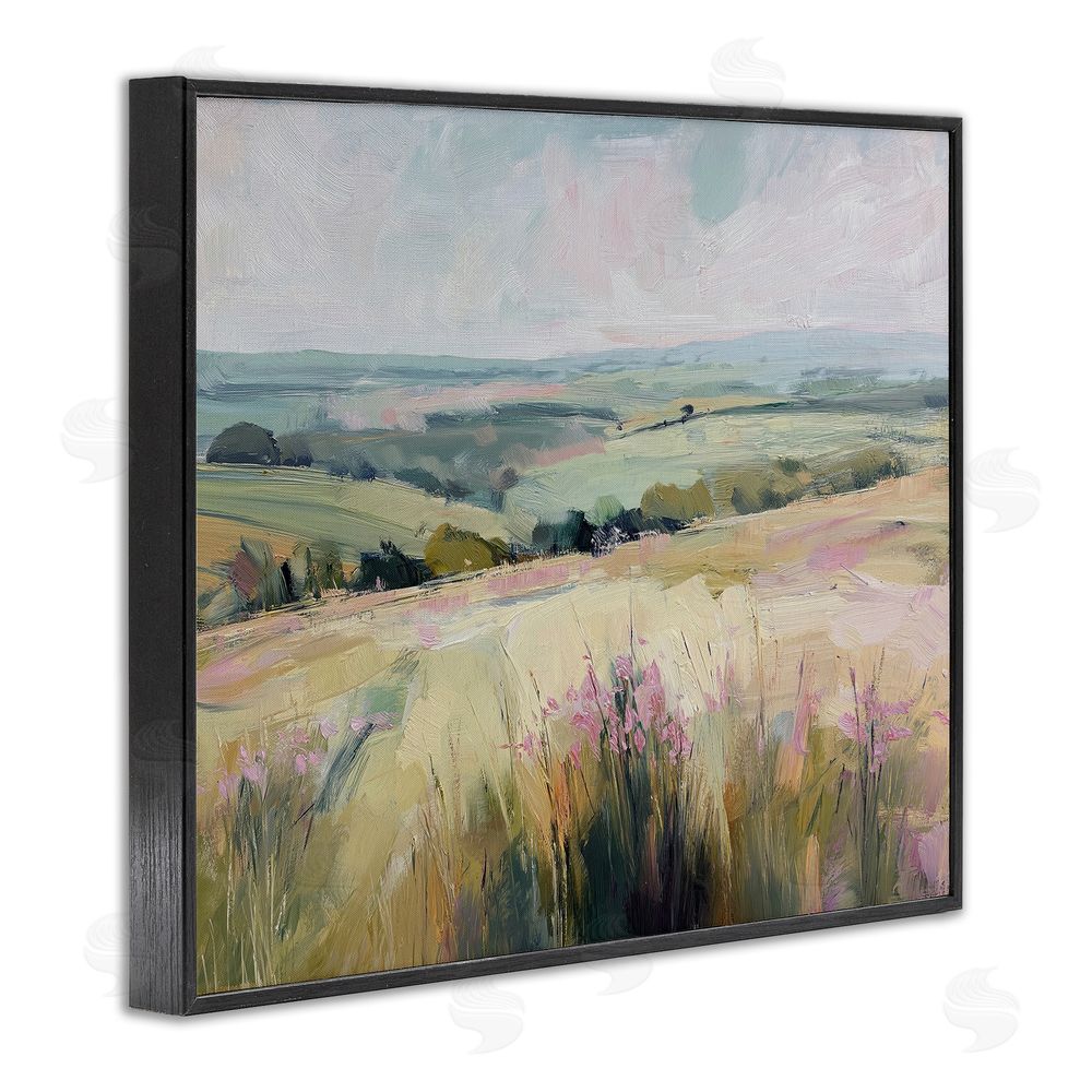 Svetlana Aleynikova Summer Meadow Viewpoint Black Framed Giclee Wall Art Print