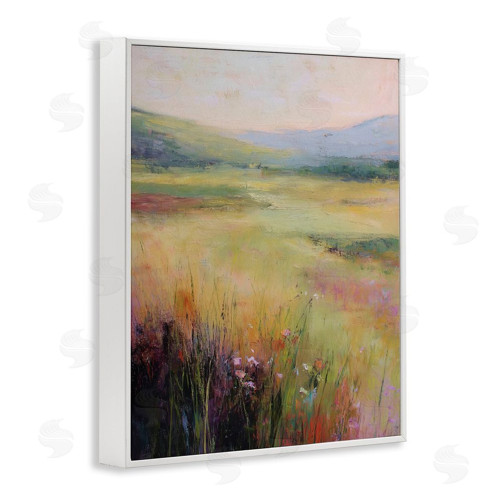 Svetlana Aleynikova Green Valley View White Framed Giclee Wall Art Print