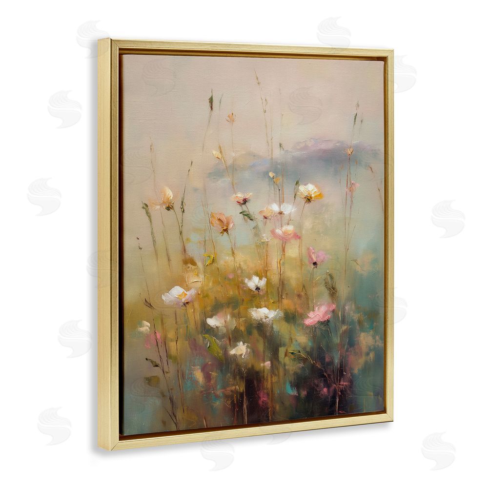 Svetlana Aleynikova Wildflower Valley Impression Gold Floating Frame Canvas Wall Art Print