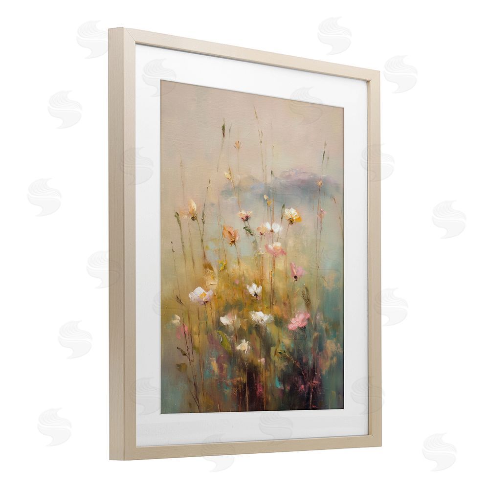 Svetlana Aleynikova Wildflower Valley Impression Birch Framed Print Under Glass Wall Art