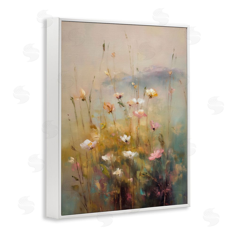 Svetlana Aleynikova Wildflower Valley Impression White Framed Giclee Wall Art Print
