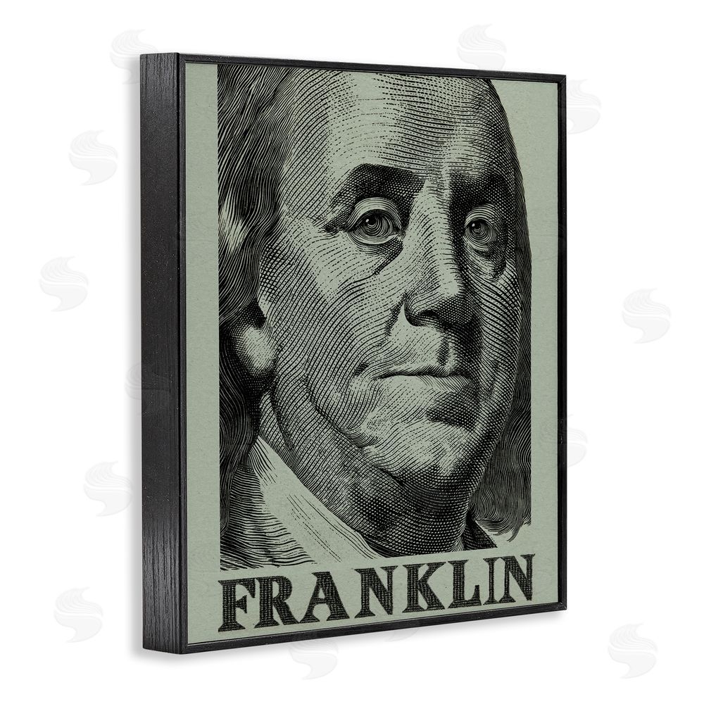 Svetlana Aleynikova Franklin's Influence Portrait Black Framed Giclee Wall Art Print