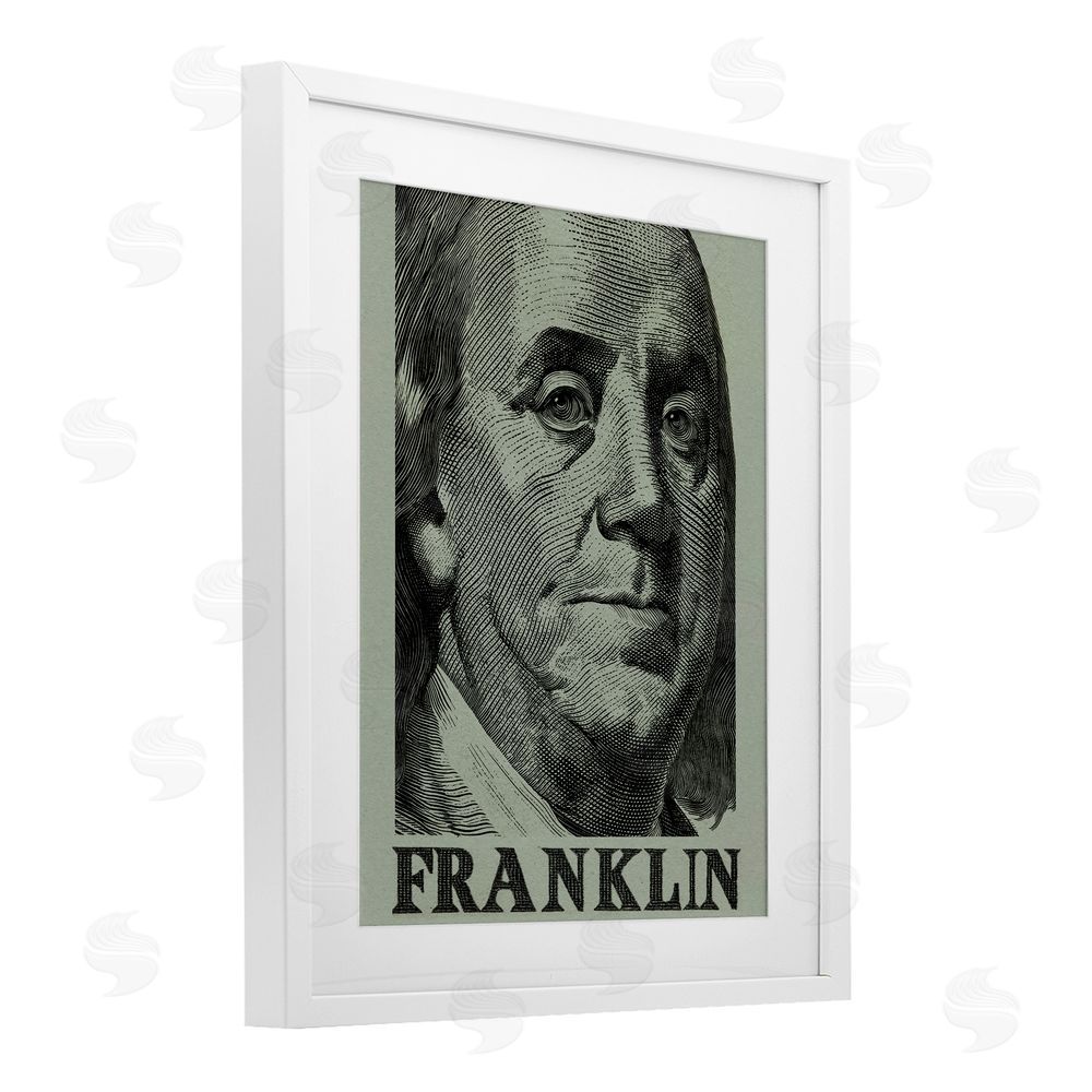 Svetlana Aleynikova Franklin's Influence Portrait White Framed Print Under Glass Wall Art