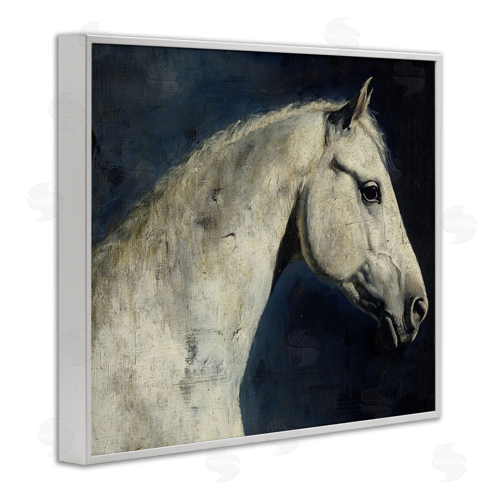 Svetlana Aleynikova Equine On The Blue Night White Framed Giclee Wall Art Print