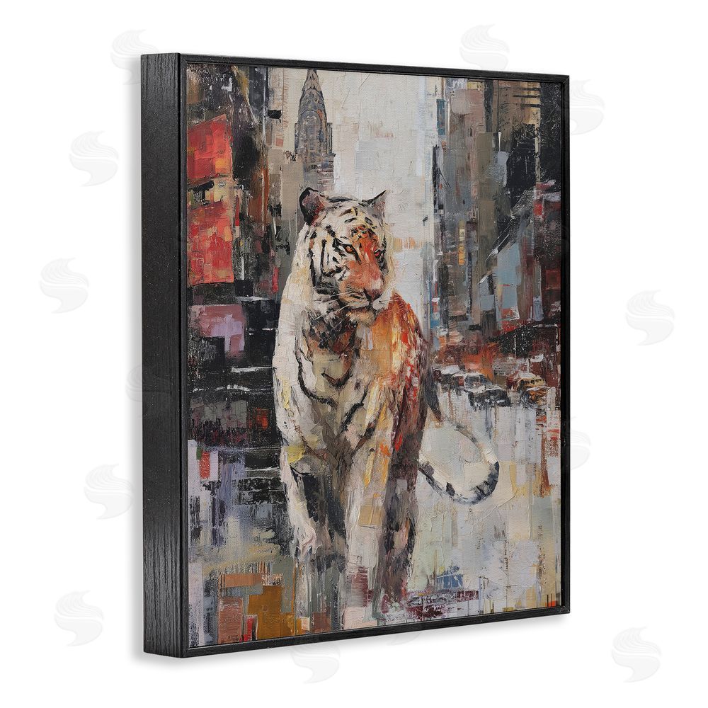 Svetlana Aleynikova Concrete Predator Roaming City Black Framed Giclee Wall Art Print