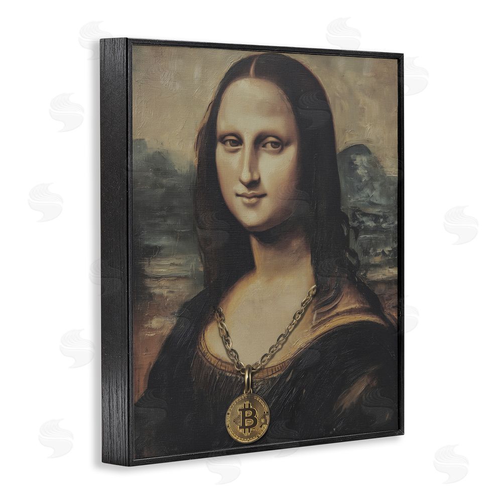 Svetlana Aleynikova Iconic Bitcoin Smile Classic Black Framed Giclee Wall Art Print
