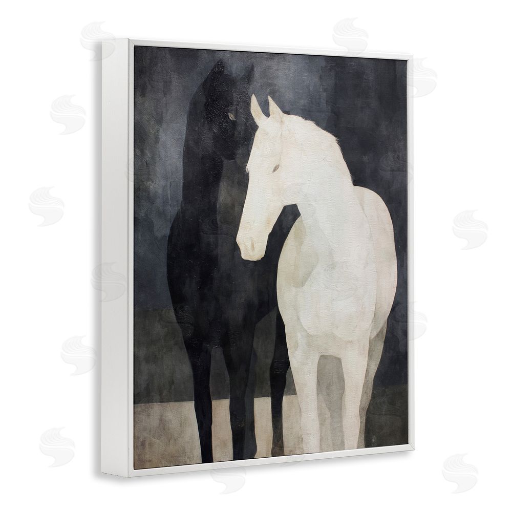 Svetlana Aleynikova Equine Twins Of Wind White Framed Giclee Wall Art Print