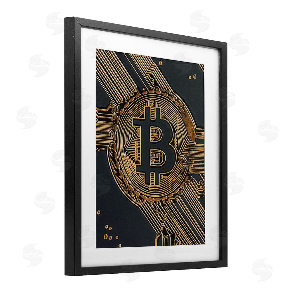 Svetlana Aleynikova Web Of Wealth Circuits Black Framed Print Under Glass Wall Art