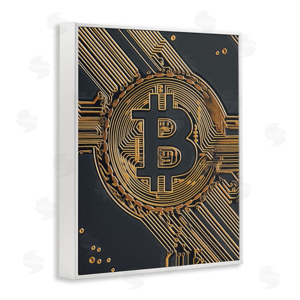 Svetlana Aleynikova Web Of Wealth Circuits White Framed Giclee Wall Art Print