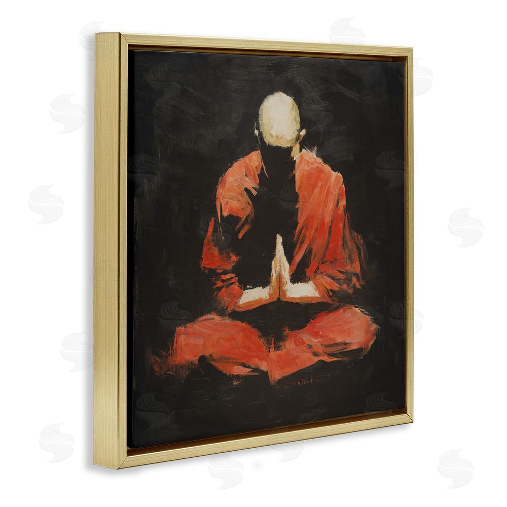 Svetlana Aleynikova A Calm Within Meditation Gold Floating Frame Canvas Wall Art Print