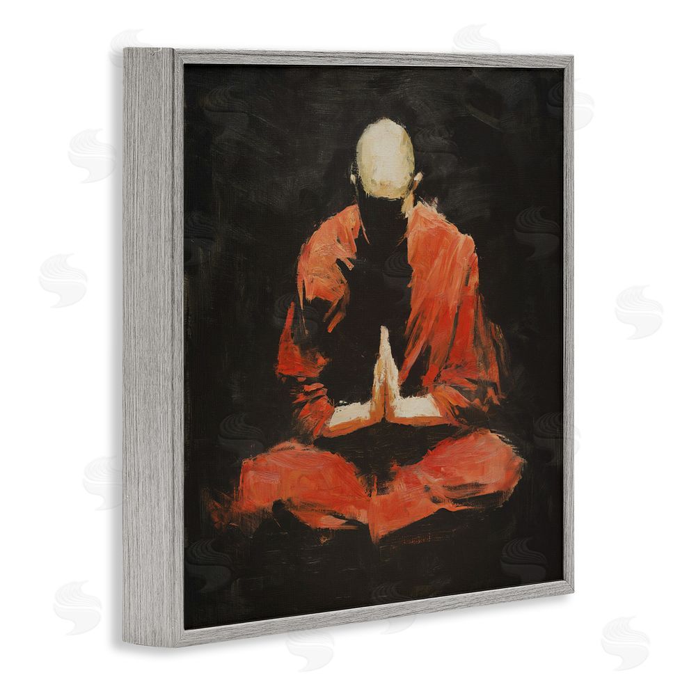 Svetlana Aleynikova A Calm Within Meditation Gray Framed Giclee Wall Art Print