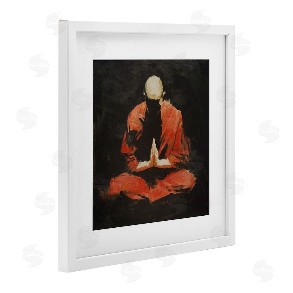 Svetlana Aleynikova A Calm Within Meditation White Framed Print Under Glass with Mat Wall Art