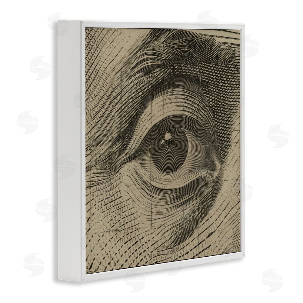 Svetlana Aleynikova Franklin's Gaze Eye White Framed Giclee Wall Art Print