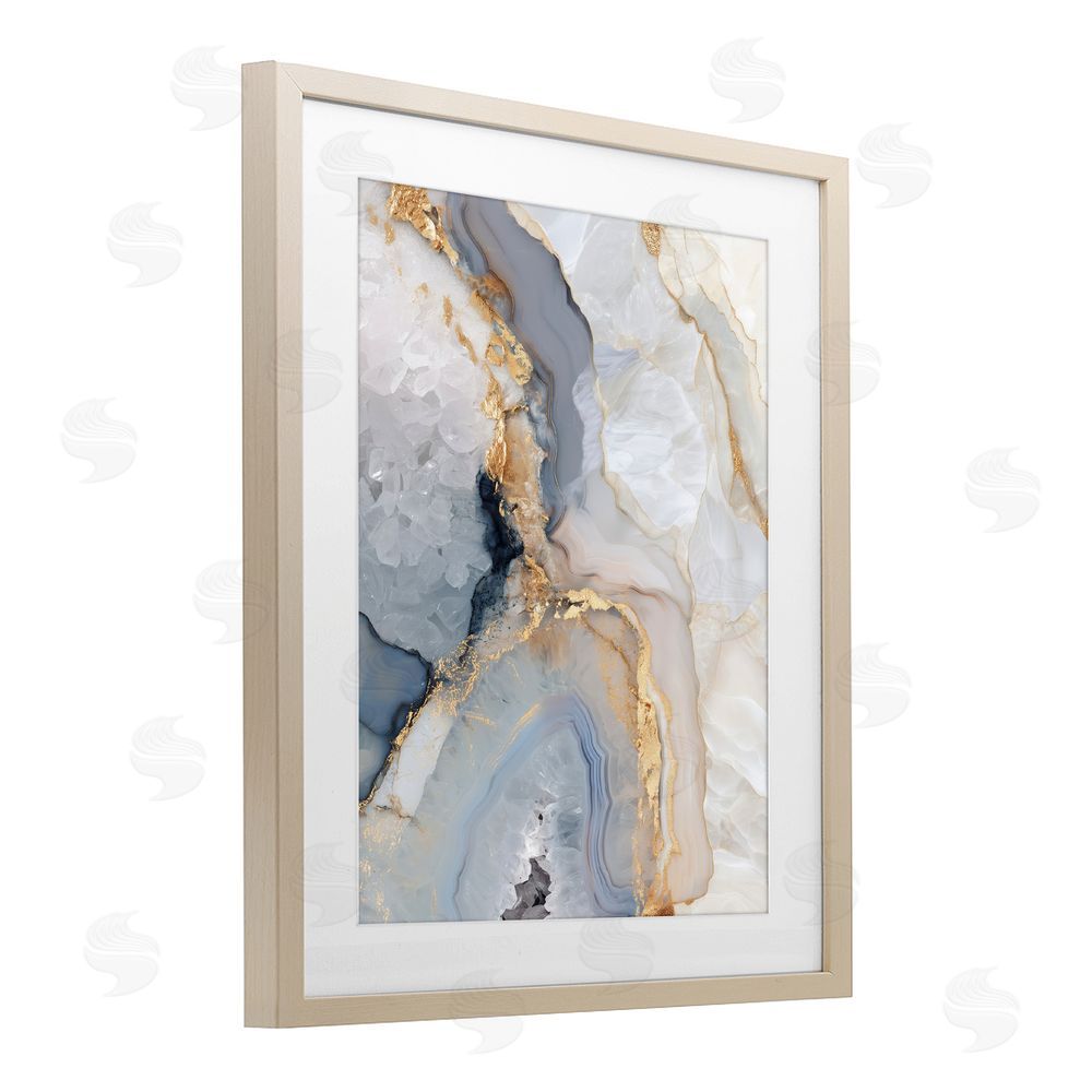 Svetlana Aleynikova Midnight Ore Crystals Birch Framed Print Under Glass Wall Art