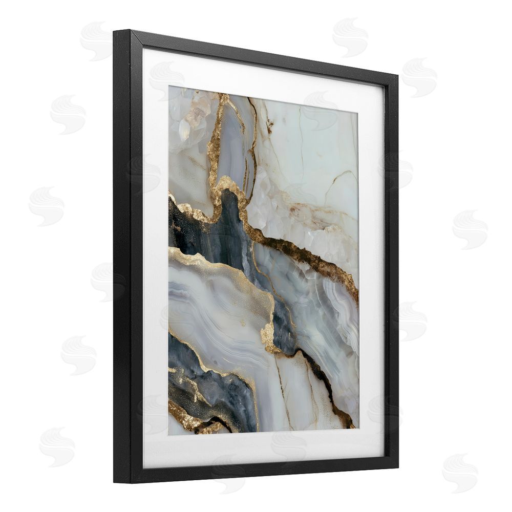 Svetlana Aleynikova Elegant Touch of Gold Black Framed Print Under Glass Wall Art