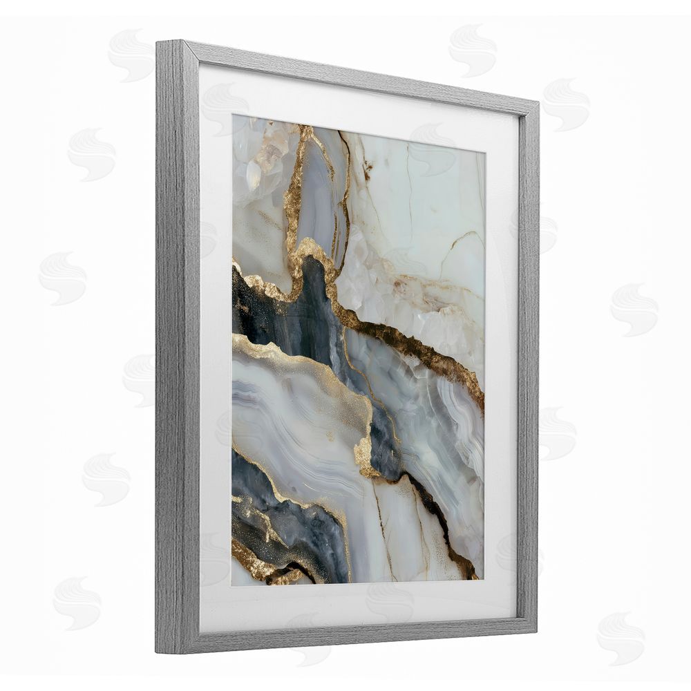 Svetlana Aleynikova Elegant Touch of Gold Gray Framed Print Under Glass Wall Art