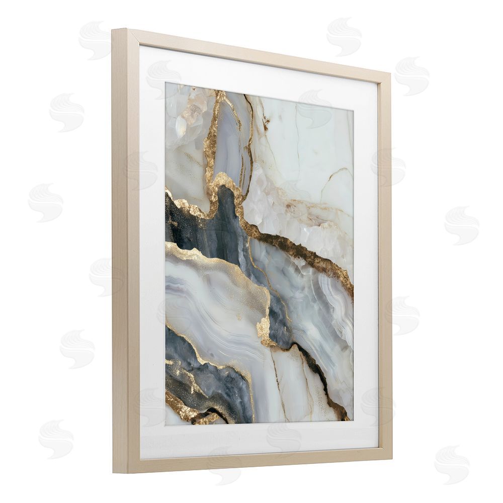 Svetlana Aleynikova Elegant Touch of Gold Birch Framed Print Under Glass Wall Art
