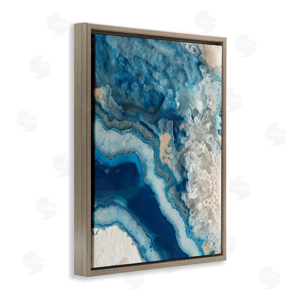 Svetlana Aleynikova Ocean's Minerals Flow Brown Floating Frame Canvas Wall Art Print