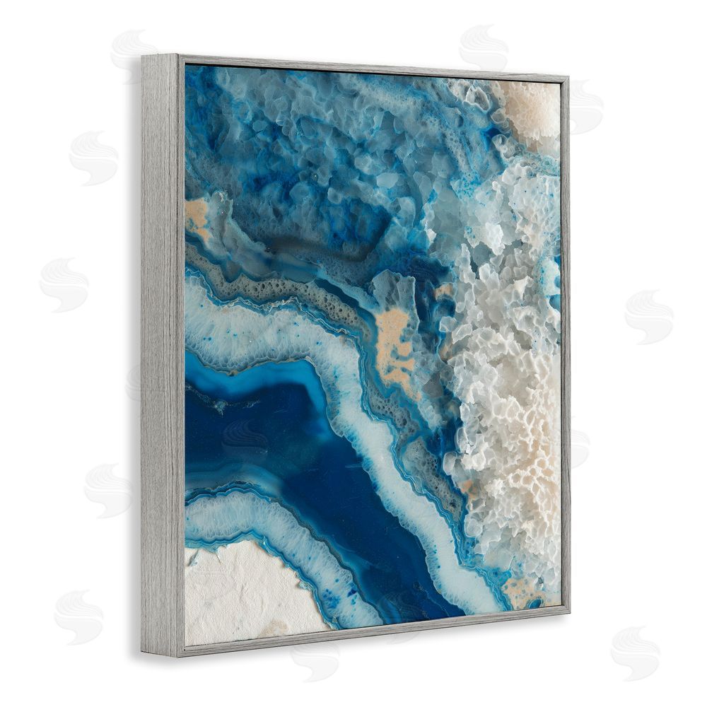 Svetlana Aleynikova Ocean's Minerals Flow Gray Framed Giclee Wall Art Print
