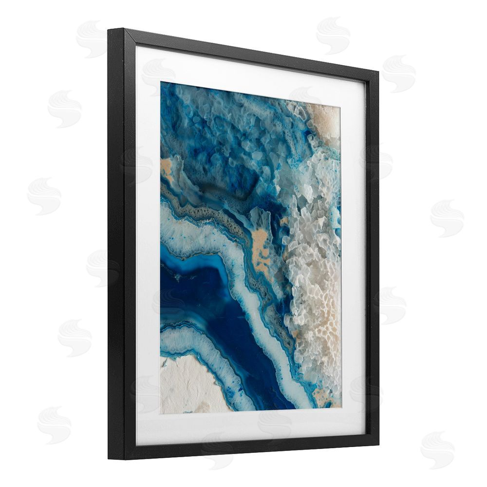 Svetlana Aleynikova Ocean's Minerals Flow Black Framed Print Under Glass Wall Art