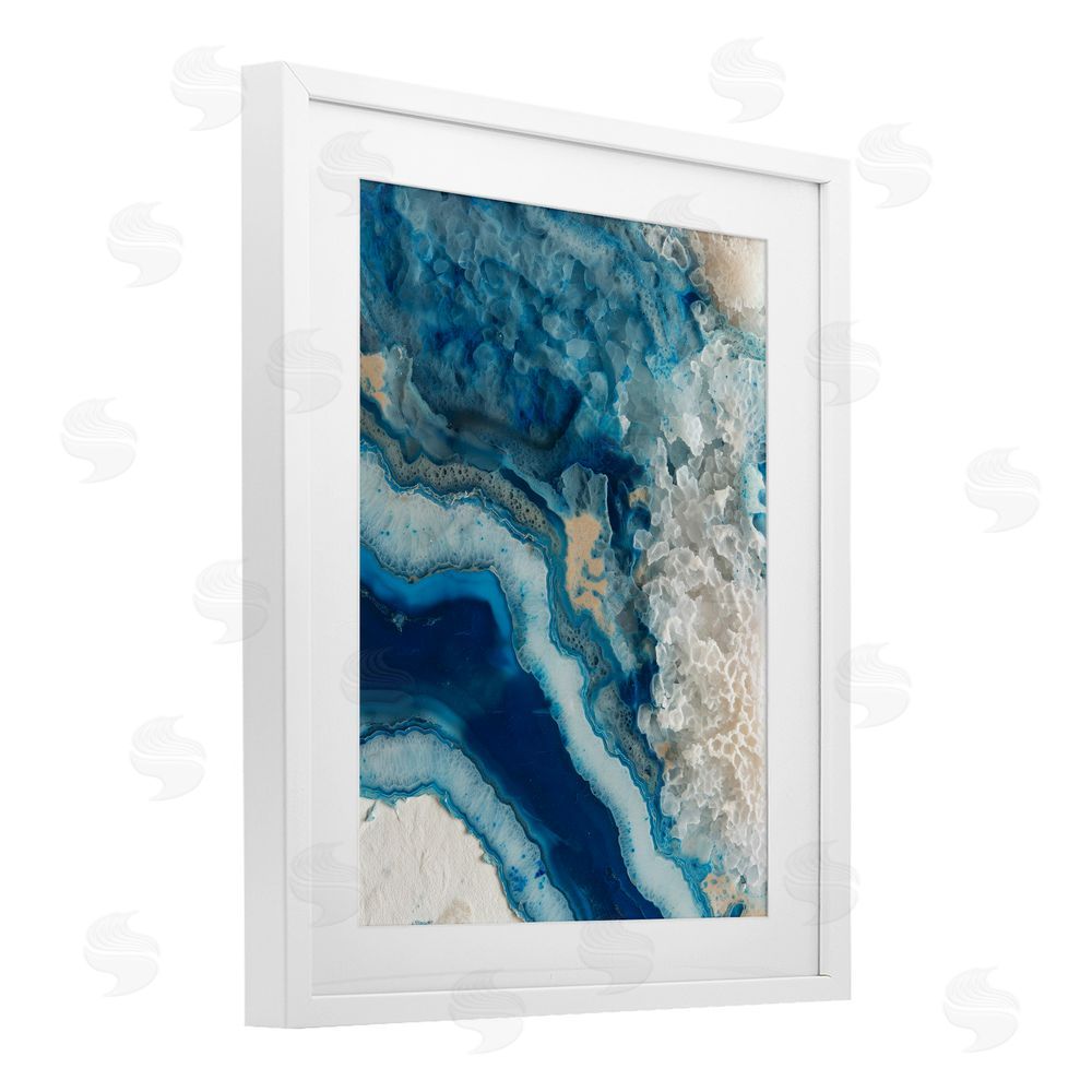 Svetlana Aleynikova Ocean's Minerals Flow White Framed Print Under Glass Wall Art