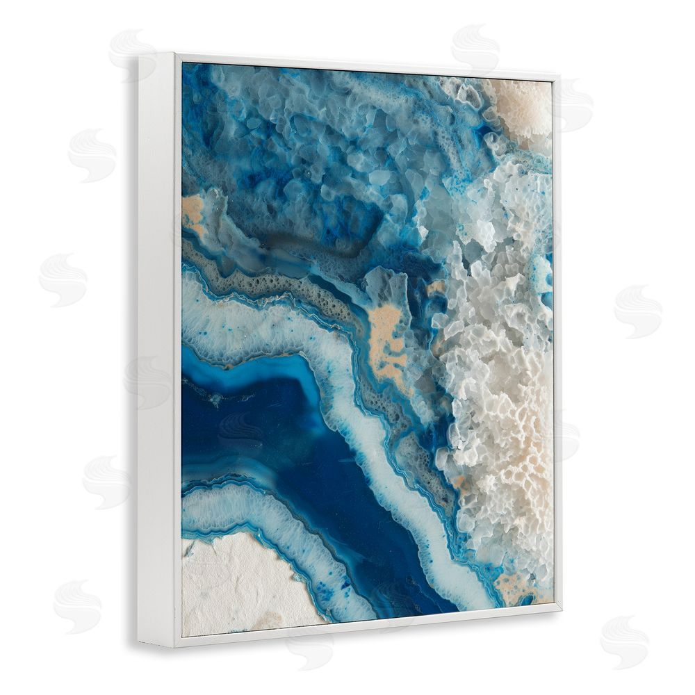 Svetlana Aleynikova Ocean's Minerals Flow White Framed Giclee Wall Art Print