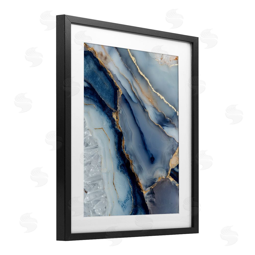 Svetlana Aleynikova Crystal Twilight Cracks Black Framed Print Under Glass Wall Art