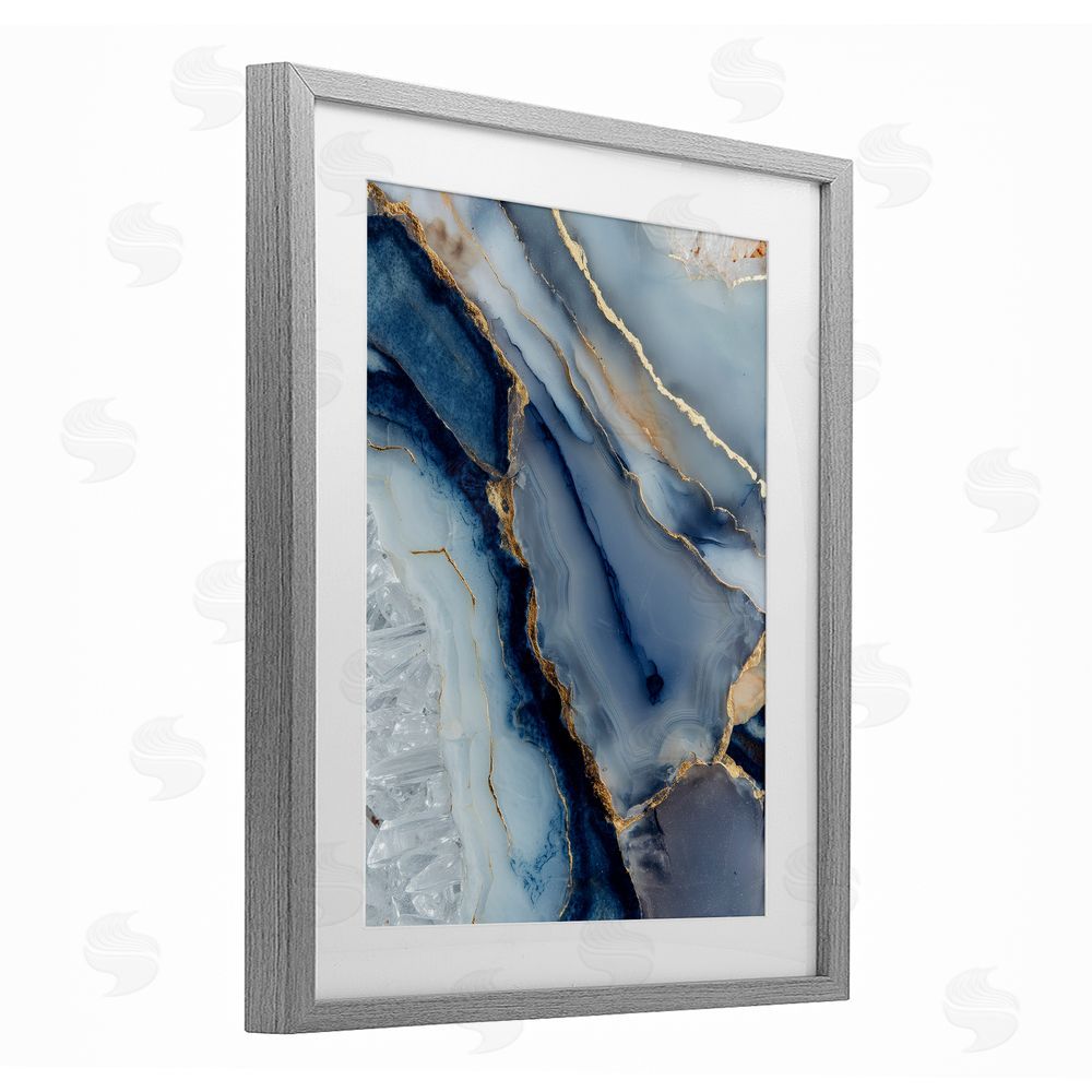 Svetlana Aleynikova Crystal Twilight Cracks Gray Framed Print Under Glass Wall Art