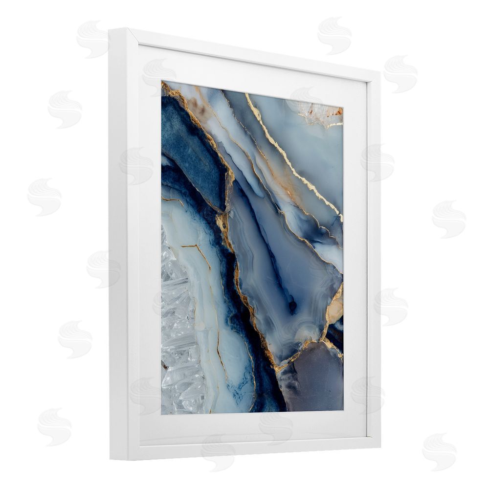 Svetlana Aleynikova Crystal Twilight Cracks White Framed Print Under Glass Wall Art