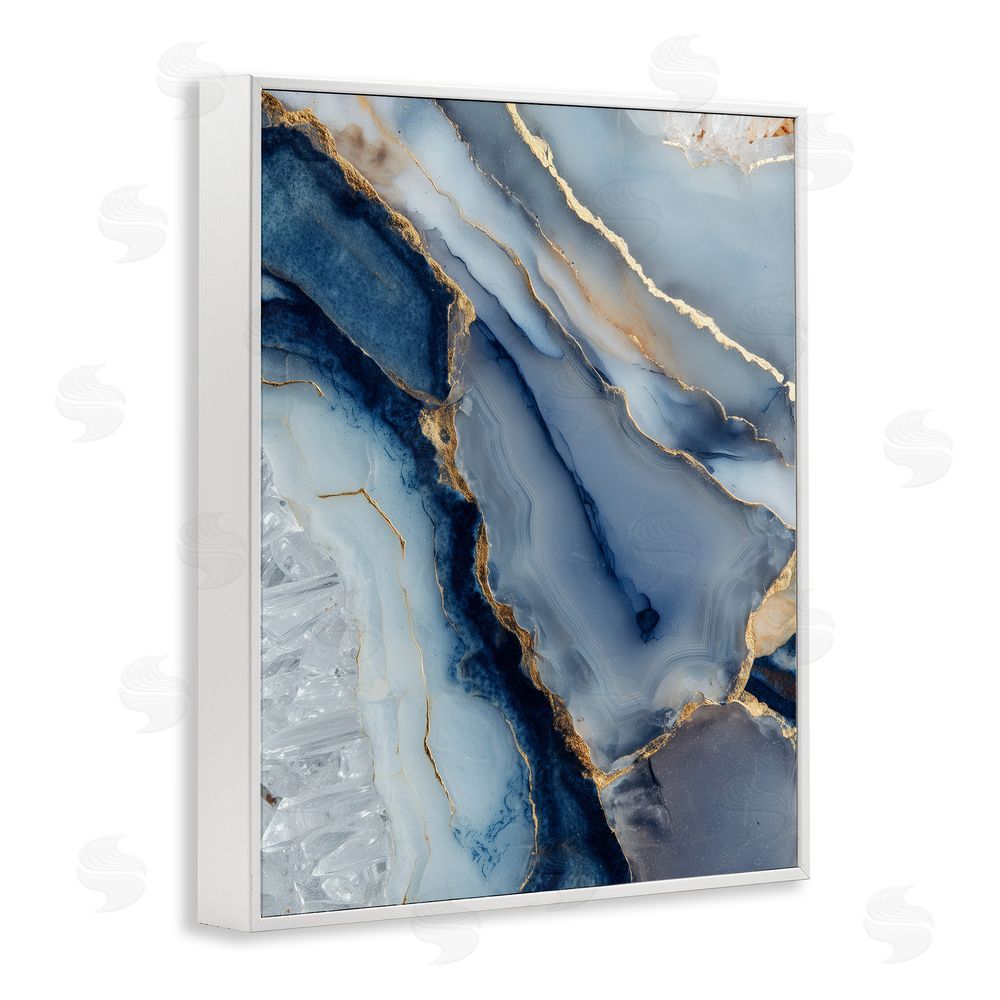 Svetlana Aleynikova Crystal Twilight Cracks White Framed Giclee Wall Art Print