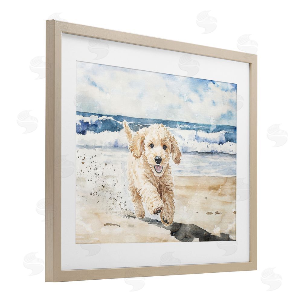 Svetlana Aleynikova Ocean's Best Friend Pup Birch Framed Print Under Glass Wall Art