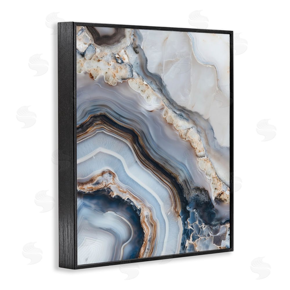 Svetlana Aleynikova Geode Gemstone Layers Black Framed Giclee Wall Art Print
