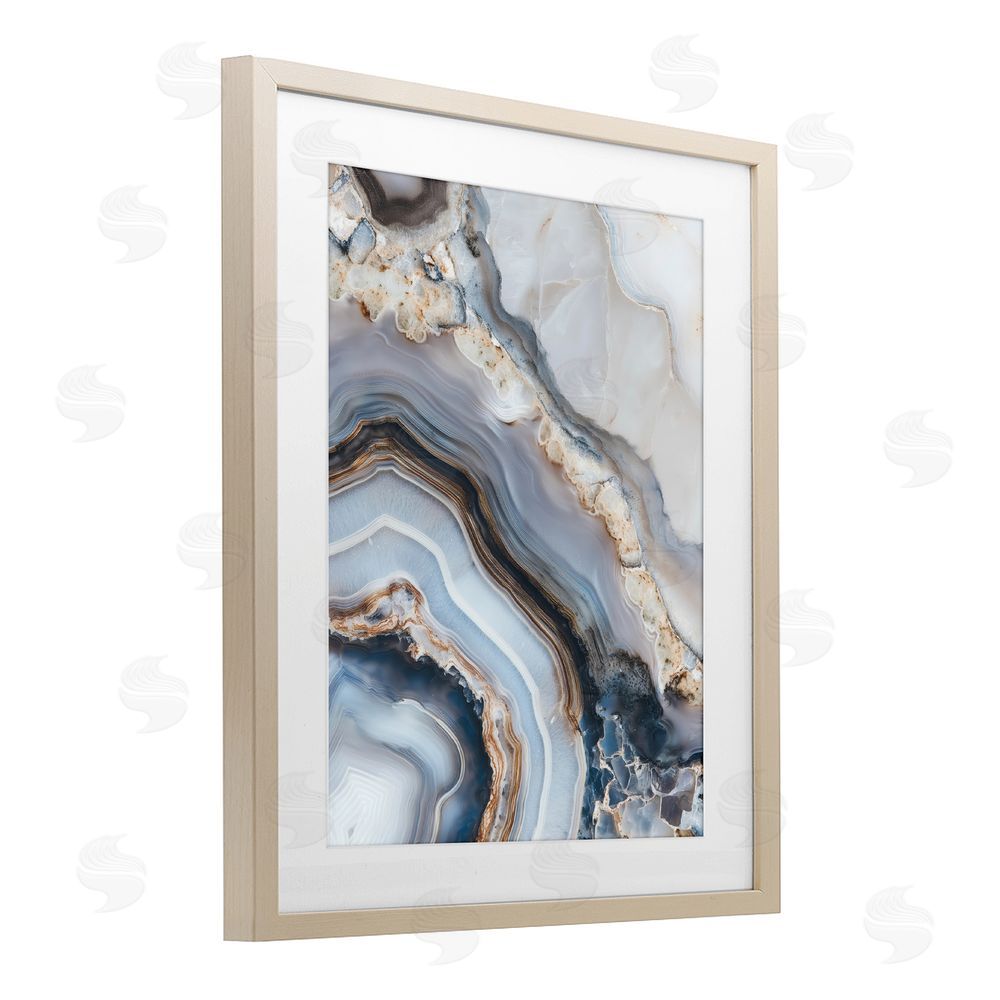 Svetlana Aleynikova Geode Gemstone Layers Birch Framed Print Under Glass Wall Art