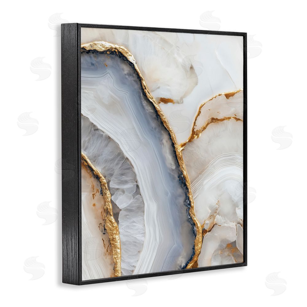 Svetlana Aleynikova Golden Marble Flow Black Framed Giclee Wall Art Print