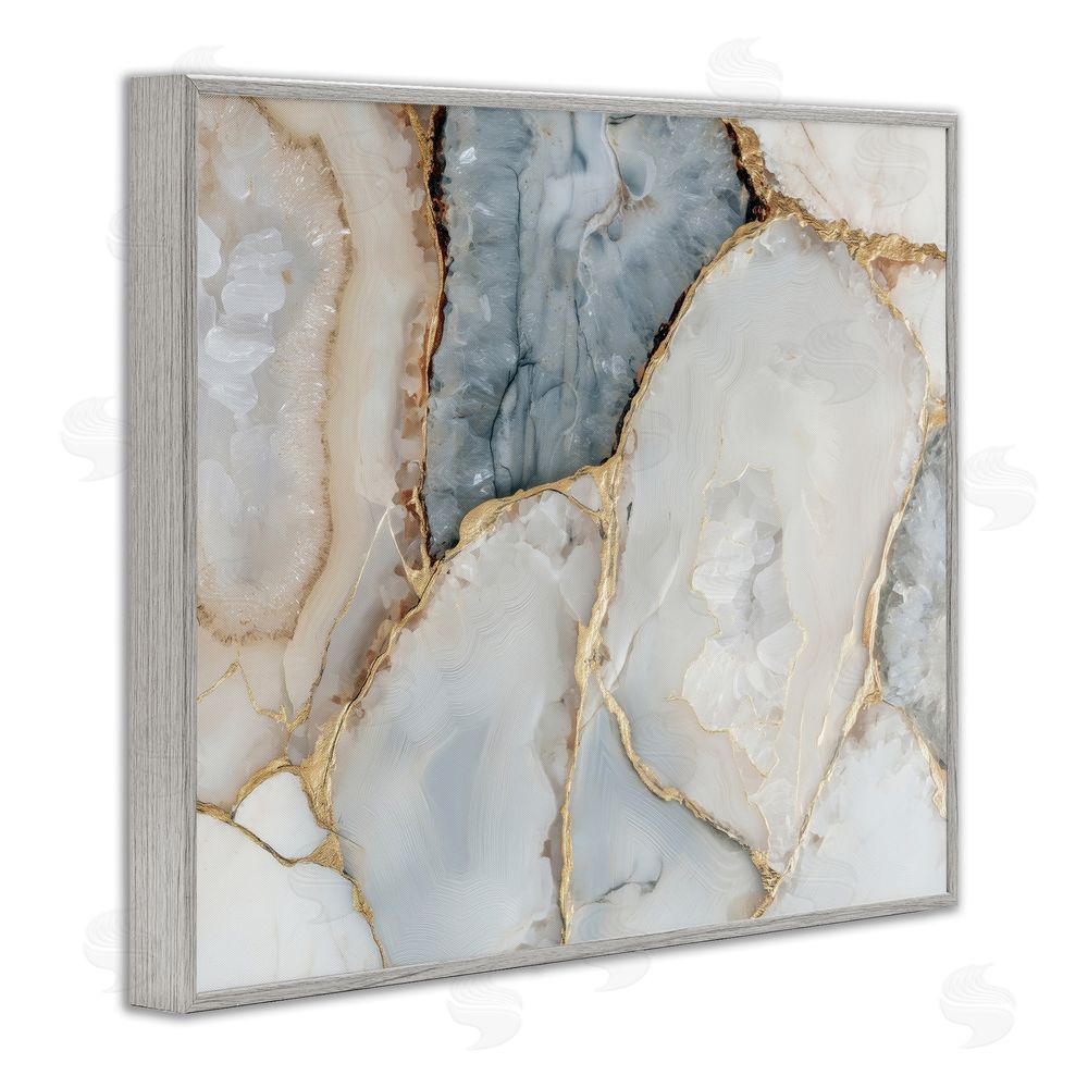 Svetlana Aleynikova Golden Vein Quartz Gray Framed Giclee Wall Art Print