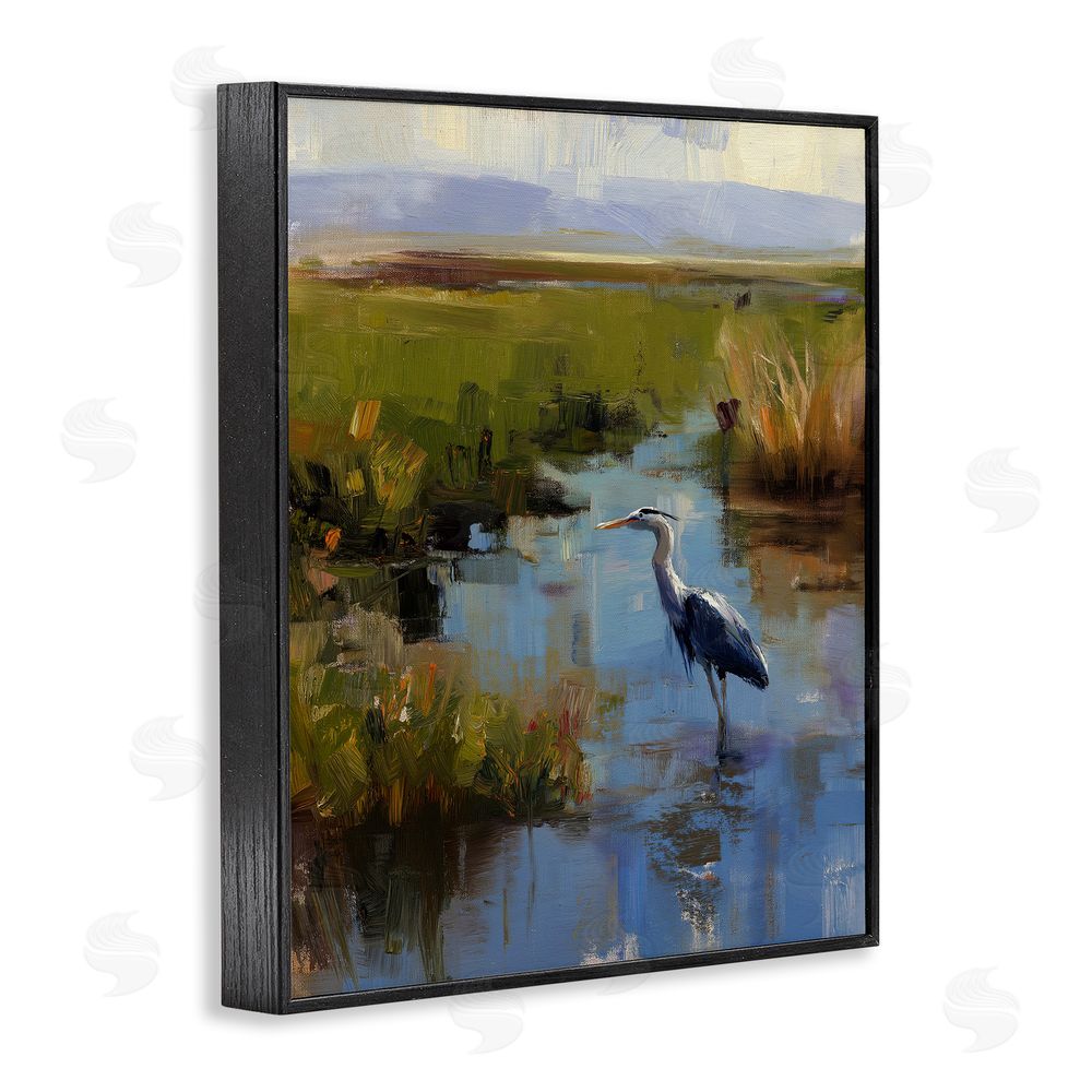 Svetlana Aleynikova Bird Among The Reeds Black Framed Giclee Wall Art Print