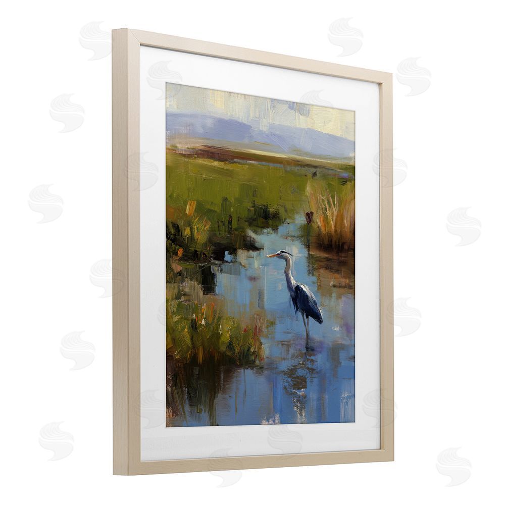 Svetlana Aleynikova Bird Among The Reeds Birch Framed Print Under Glass Wall Art