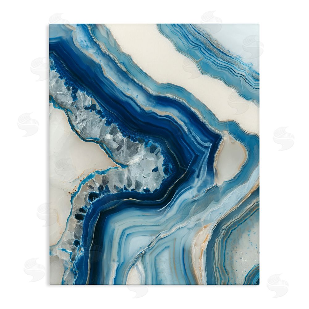 Svetlana Aleynikova Sea Colored Stones Geode Stretched Canvas Wall Art Print