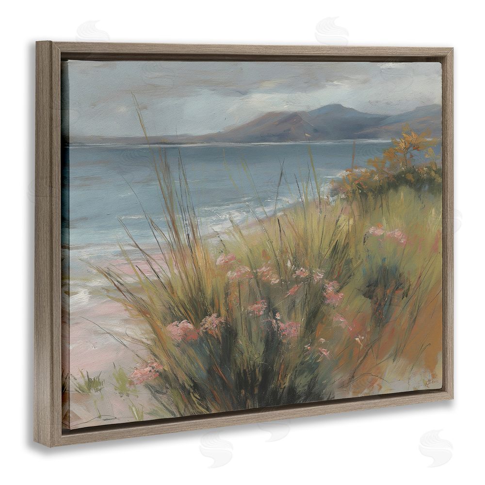 Svetlana Aleynikova The Green Valley Beach Brown Floating Frame Canvas Wall Art Print