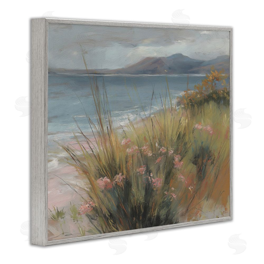 Svetlana Aleynikova The Green Valley Beach Gray Framed Giclee Wall Art Print
