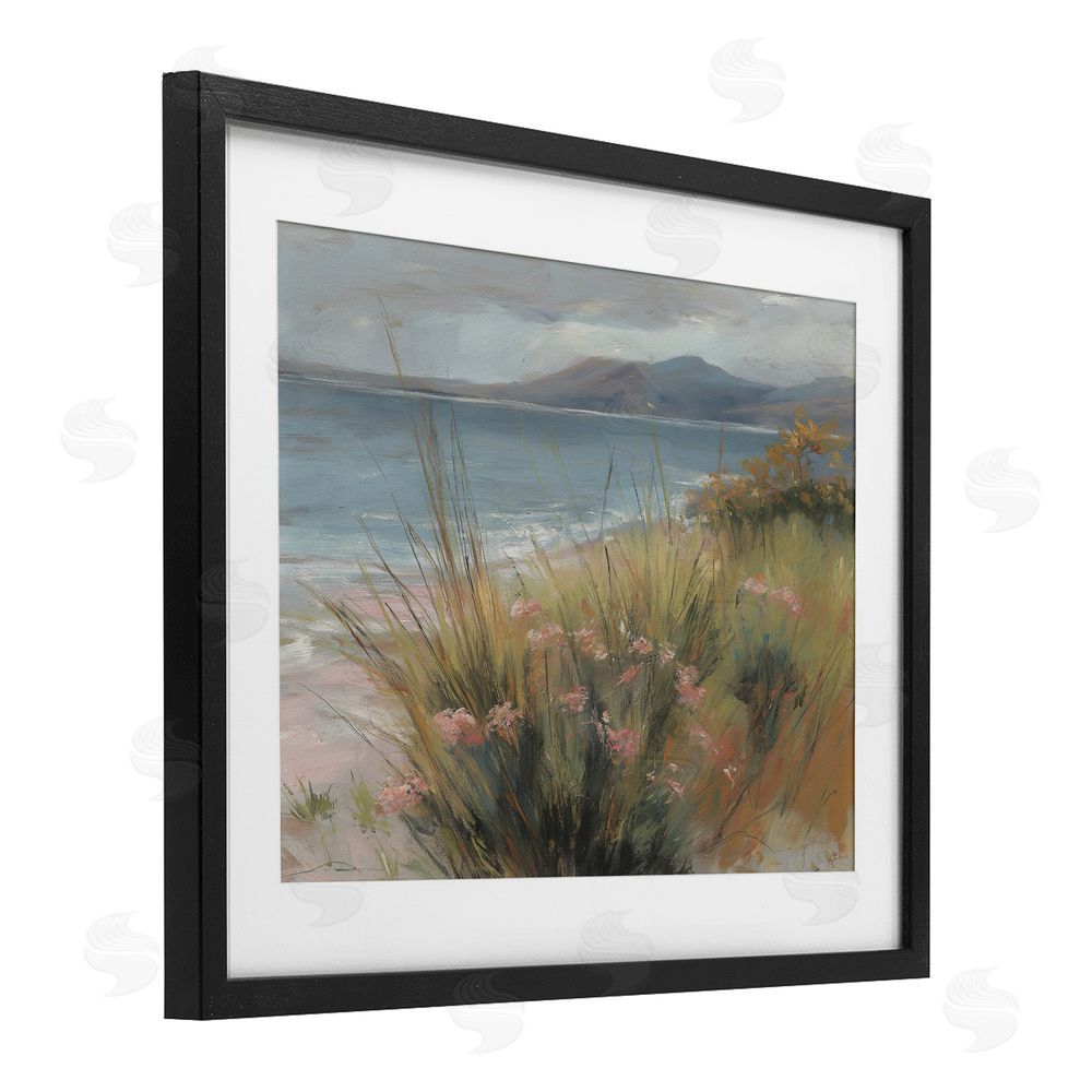 Svetlana Aleynikova The Green Valley Beach Black Framed Print Under Glass Wall Art