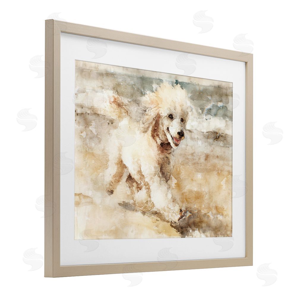 Svetlana Aleynikova Coastal Breeze & Poodle Birch Framed Print Under Glass Wall Art