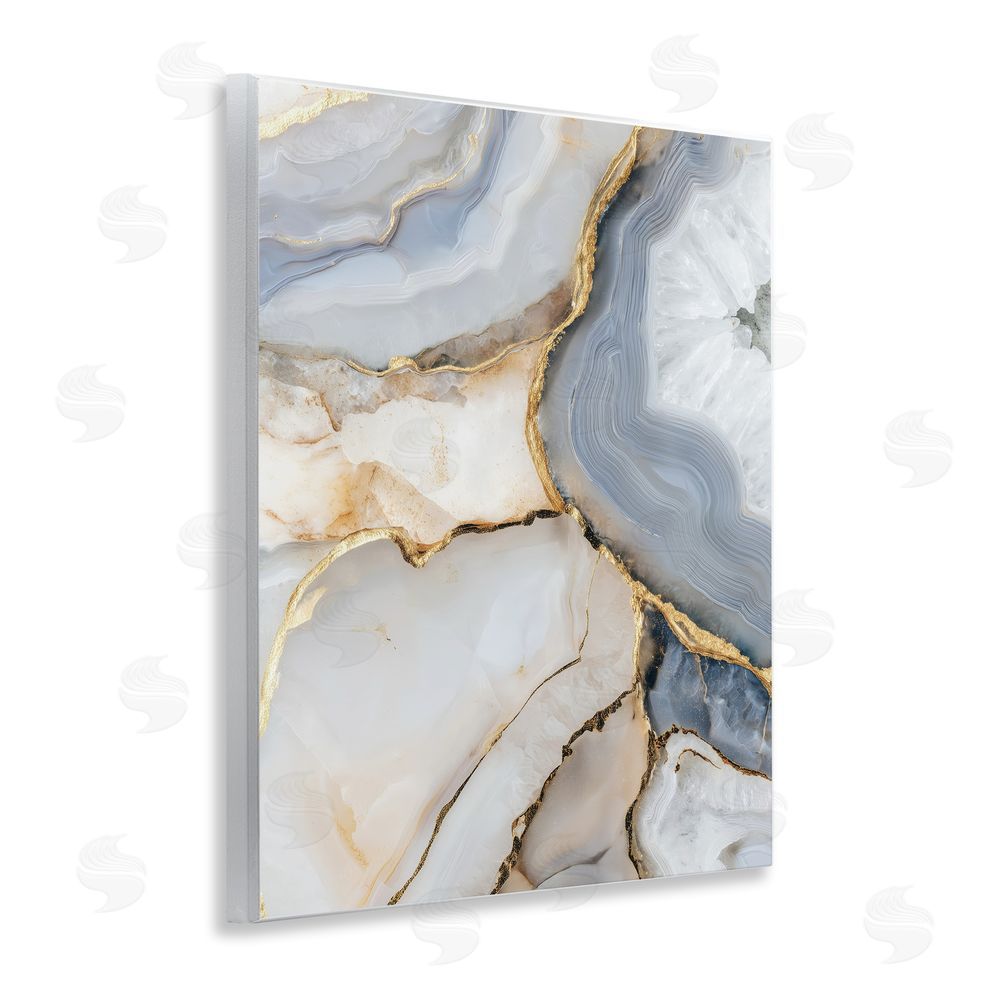 Svetlana Aleynikova White And Gray Geode Wall Plaque Art Print