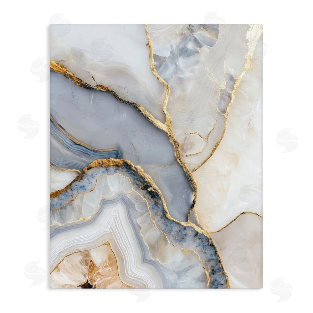 Svetlana Aleynikova Glimmering Layers of Agate Stretched Canvas Wall Art Print