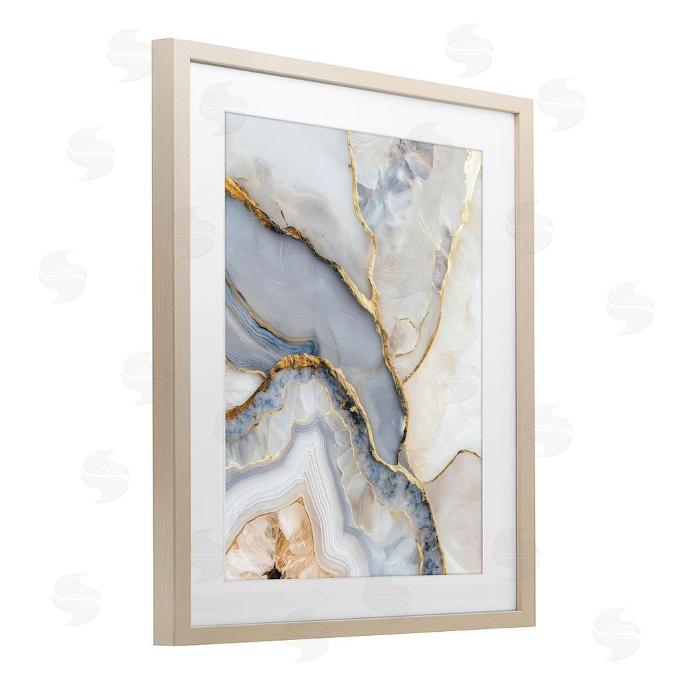 Svetlana Aleynikova Glimmering Layers of Agate Birch Framed Print Under Glass Wall Art