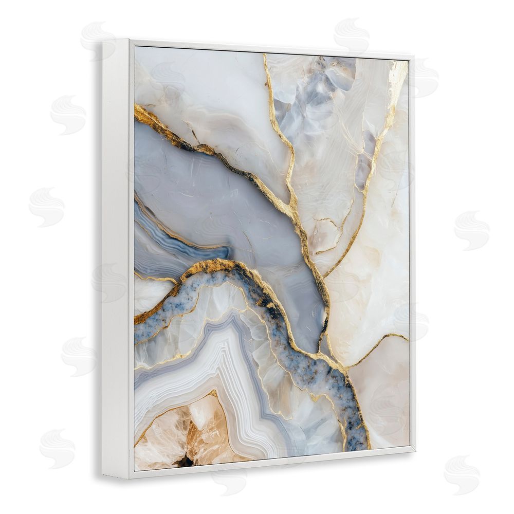 Svetlana Aleynikova Glimmering Layers of Agate White Framed Giclee Wall Art Print